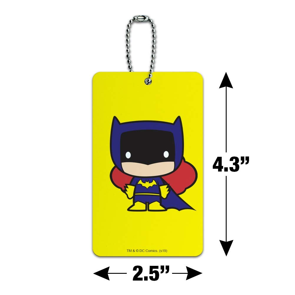 Batman & Batgirl Cute Chibi Character Luggage Tag - Durable Suitcase ID Tag for Travel Bags - Perfect for Carry-Ons, Backpacks & Kids' Luggage Identification