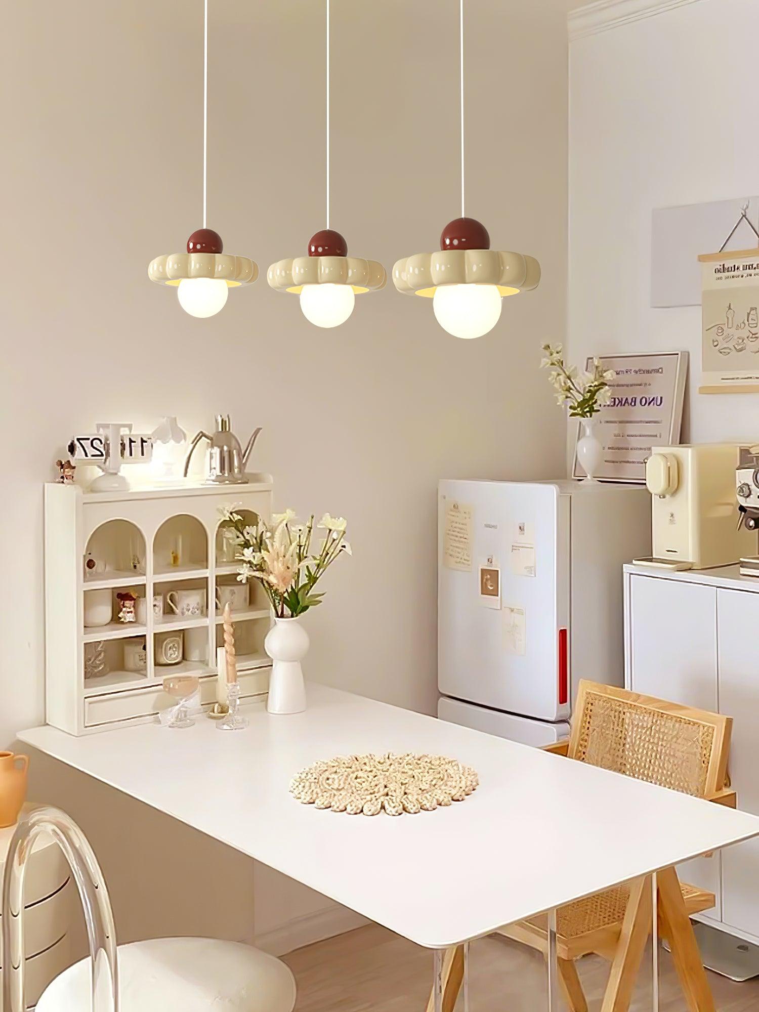 Stylish Cream Cloud Pendant Lamp - Modern Hanging Light Fixture for Bedroom, Living Room & Dining Room Decor