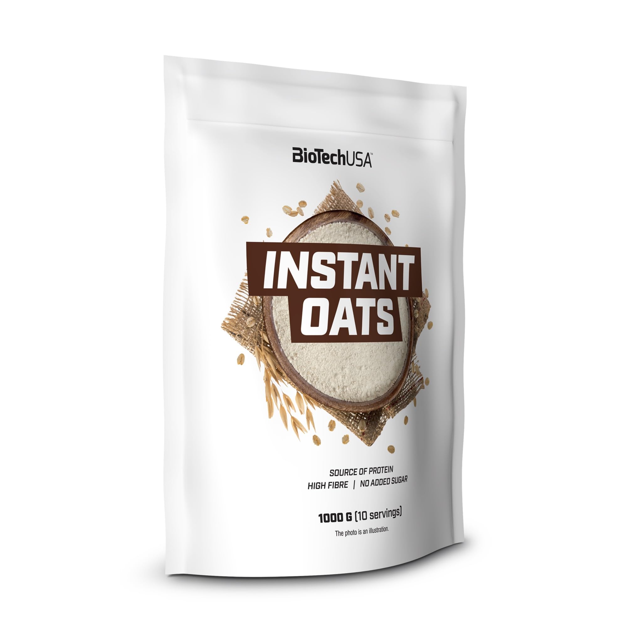 BioTechUSA Instant Oats - High Fiber & Protein Oatmeal (35.2oz) for Breakfast & Post-Workout | Cookies & Cream Flavor | Quick & Healthy Meal Solution for Busy Lifestyles