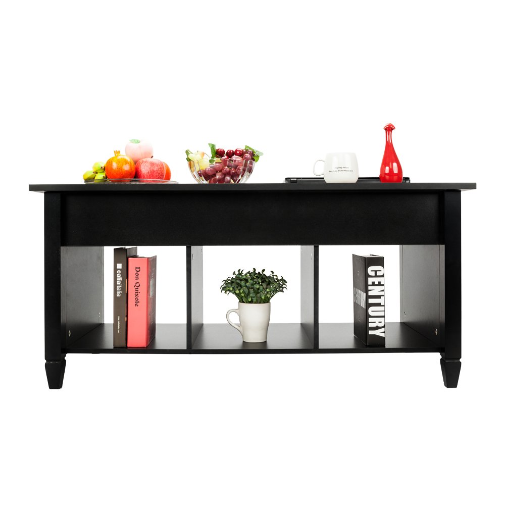 Lift Top Coffee Table with Hidden Storage - Modern Living Room & Home Office Furniture - Sturdy Organizer with Display Shelves - Perfect for Small Spaces, Decor & Accent Furniture