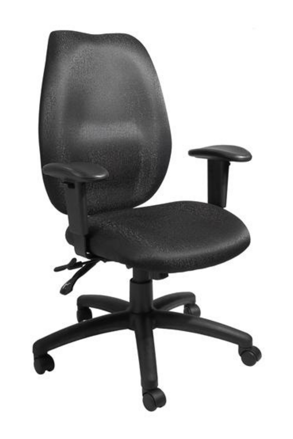 B1002 Ergonomic Black Office Chair with Adjustable Arms & Seat Slider - Premium Computer Desk Chair for Home & Office Workspaces