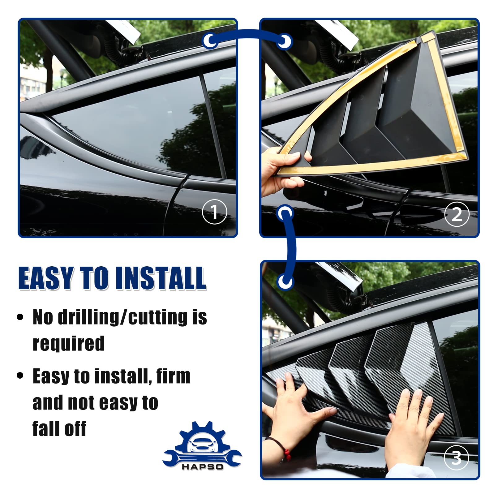 2020-2022 Tesla Model Y Exterior Body Kit - Carbon Fiber Spoiler, Mud Guards & Trim Stickers | Glossy Finish Upgrade Accessories for Enhanced Style & Protection | Perfect for Car Enthusiasts & Customization