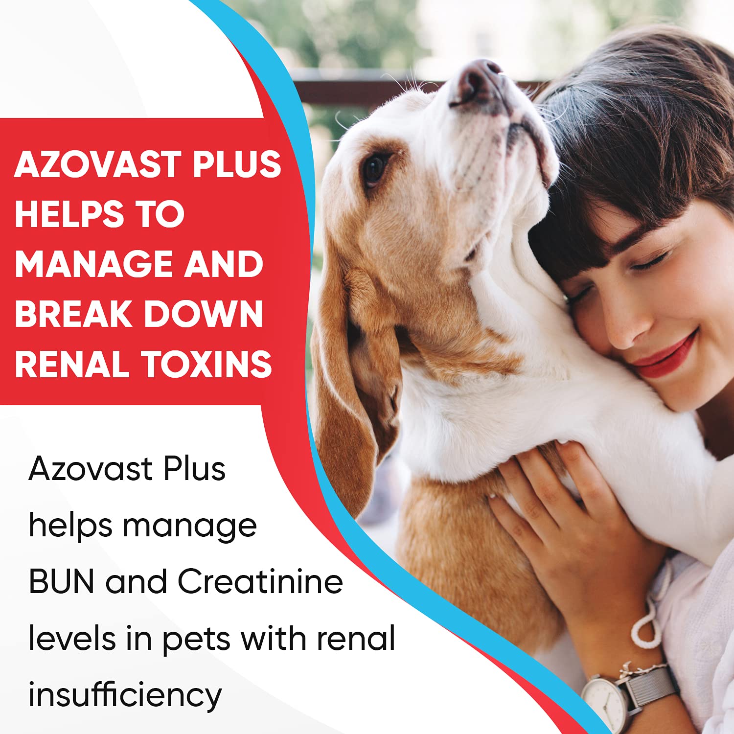 Azovast Plus Kidney Health Supplement for Dogs & Cats - 360 Capsules - Supports Kidney Function & Manages Renal Toxins - No Refrigeration Needed - Made in USA | Ideal for Senior Pets & Pets with Kidney Issues
