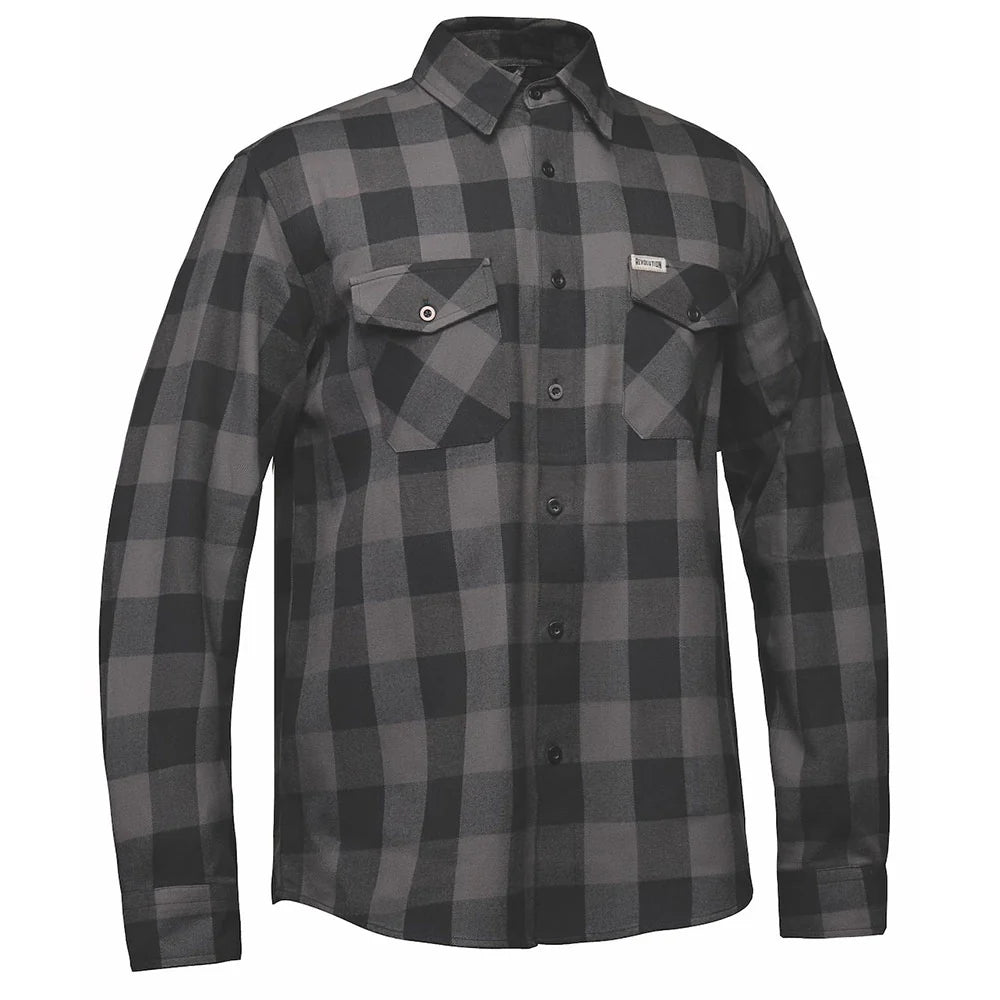 DERRINGER Men's Black & Gray Flannel Shirt - Soft Plaid Long Sleeve Button Down for Casual Wear, Outdoor Activities & Fall Layering