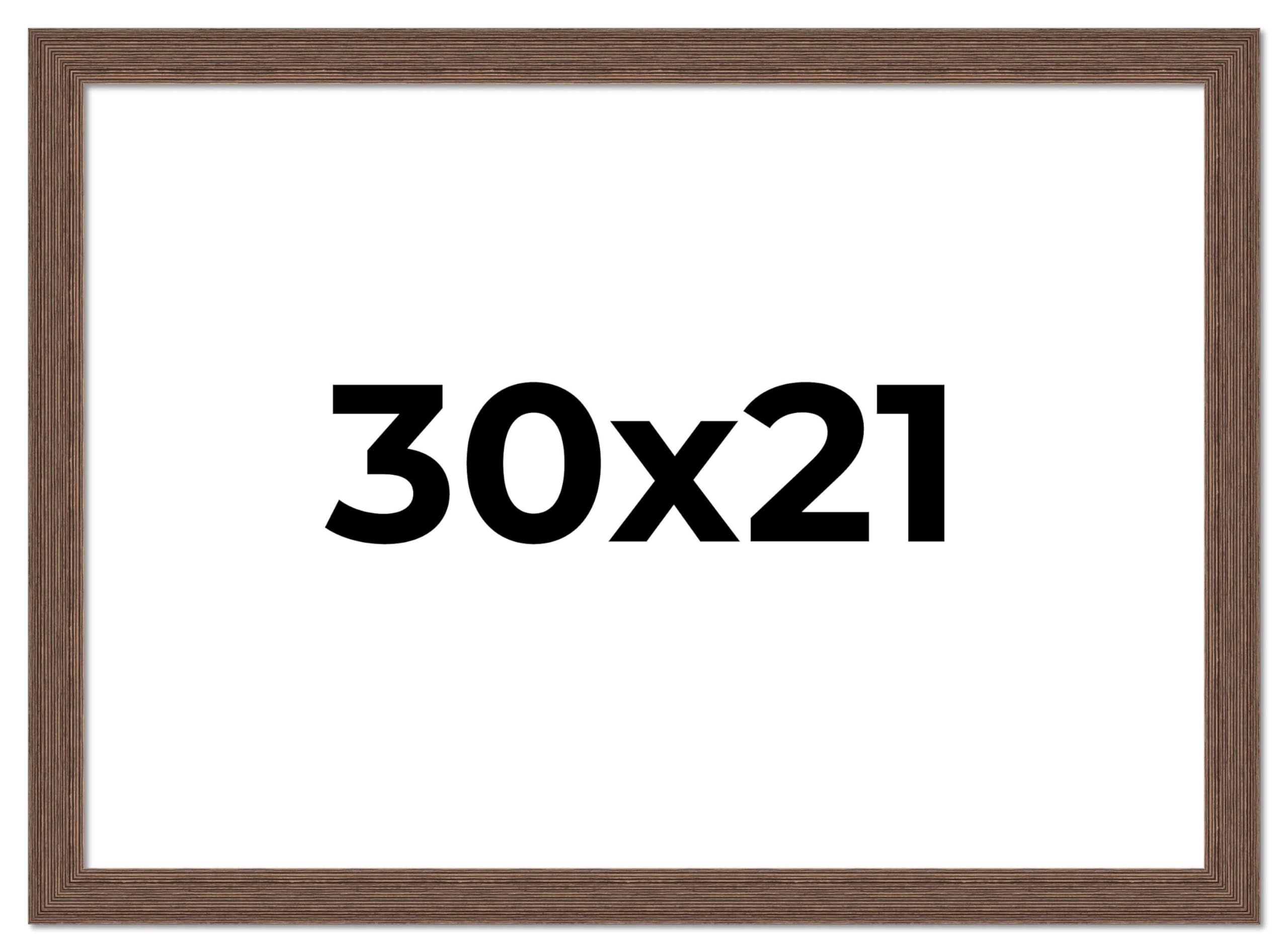 30x21 Inch Brown Distressed Barnwood Picture Frame - Rustic Farmhouse Photo Frame with UV Acrylic Shatter Guard & Acid-Free Backing | Perfect for Wall Decor, Wedding Photos, and Home Office Display