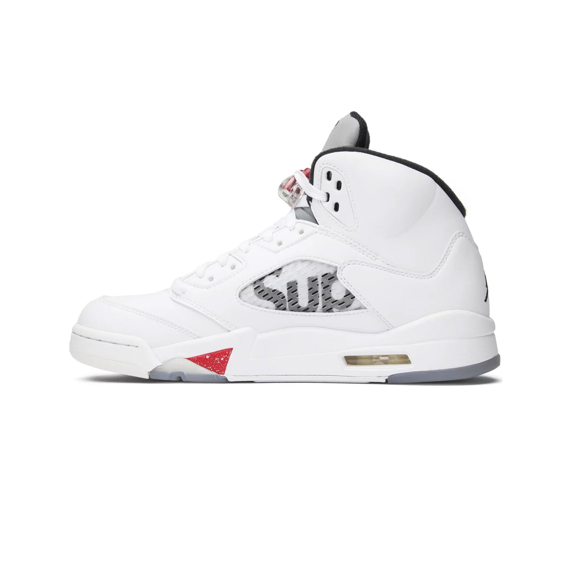 Air Jordan 5 Retro x Supreme 'White' (2015) - Men's Basketball Shoes for Streetwear & Sneaker Collectors | Perfect for Casual Wear, Sneaker Events & Urban Fashion
