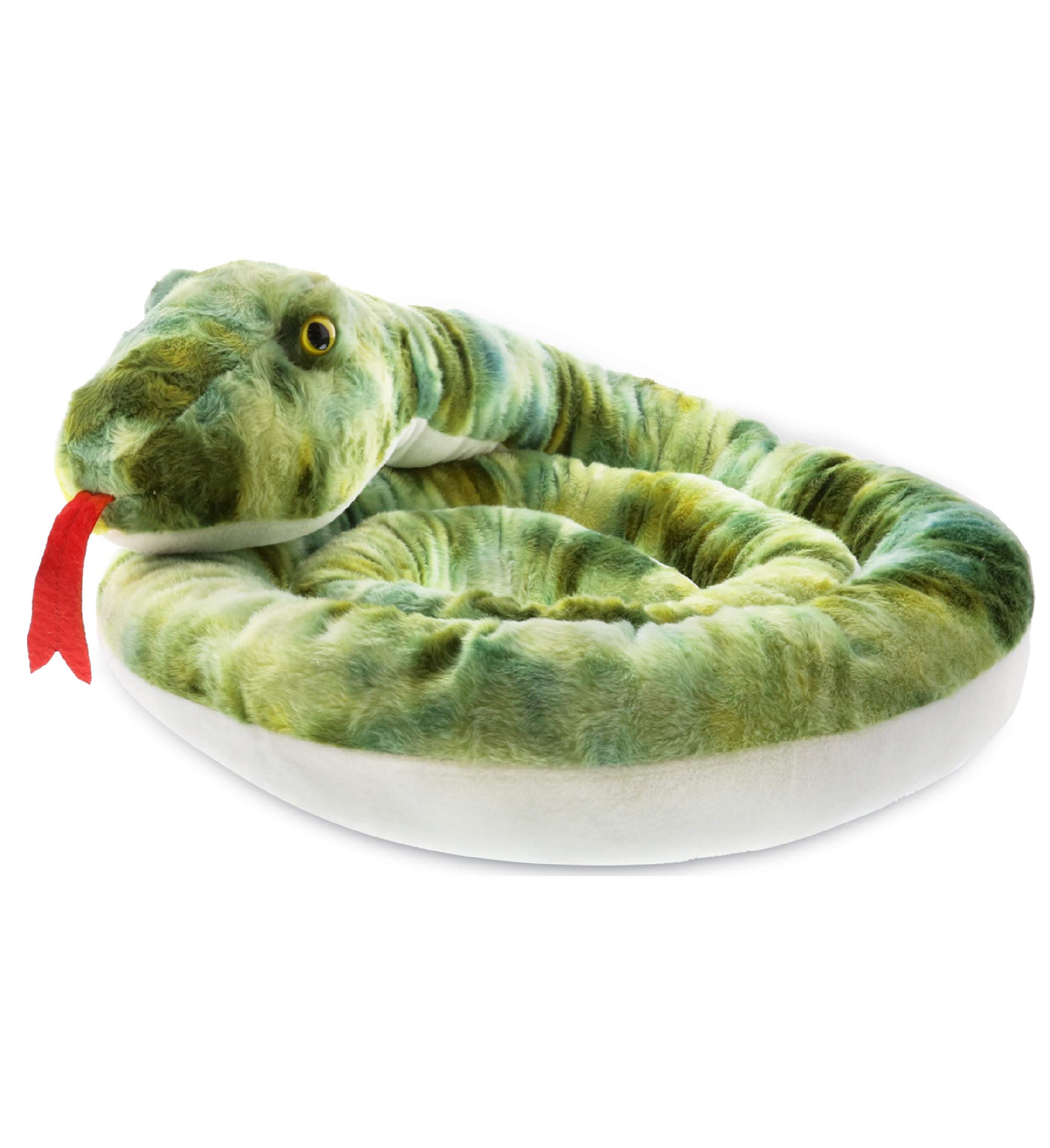 DolliBu Green Snake Giant Stuffed Animal 112 Inches Long - Super Soft Oversized Plush Toy Pillow for Kids & Adults | Cuddly Jumbo Plushie for Bedroom Decor, Nursery, Gifts & Snuggling