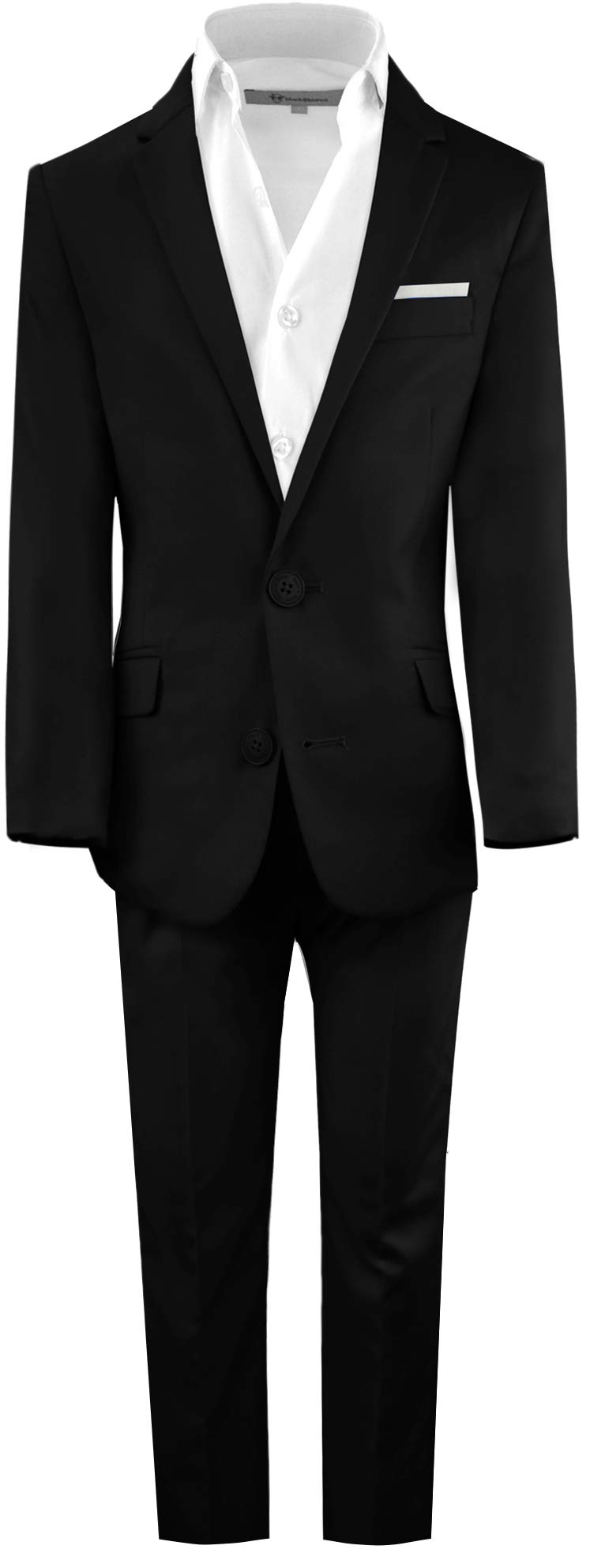 Black n Bianco Boys' First Class Slim Fit Suits - Lightweight Blazer & Pants Set for Formal Occasions | Perfect for Weddings, School Photos & Special Events | Presented by Baby Muffin