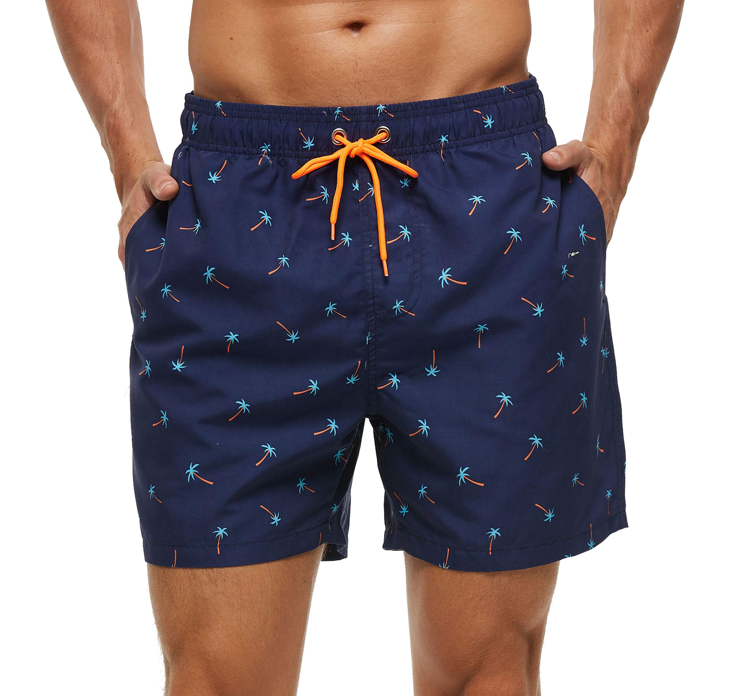 SILKWORLD Men's Quick Dry Swim Trunks with Pockets - Comfortable Beach Shorts for Swimming, Surfing & Summer Vacation