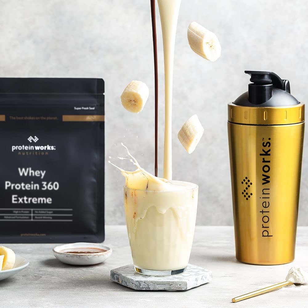 Protein Works Whey Protein 360 Extreme - Premium Whey Protein Powder with BCAA & Glutamine, Salted Caramel Flavor, 600g for Muscle Recovery & Post-Workout Nutrition