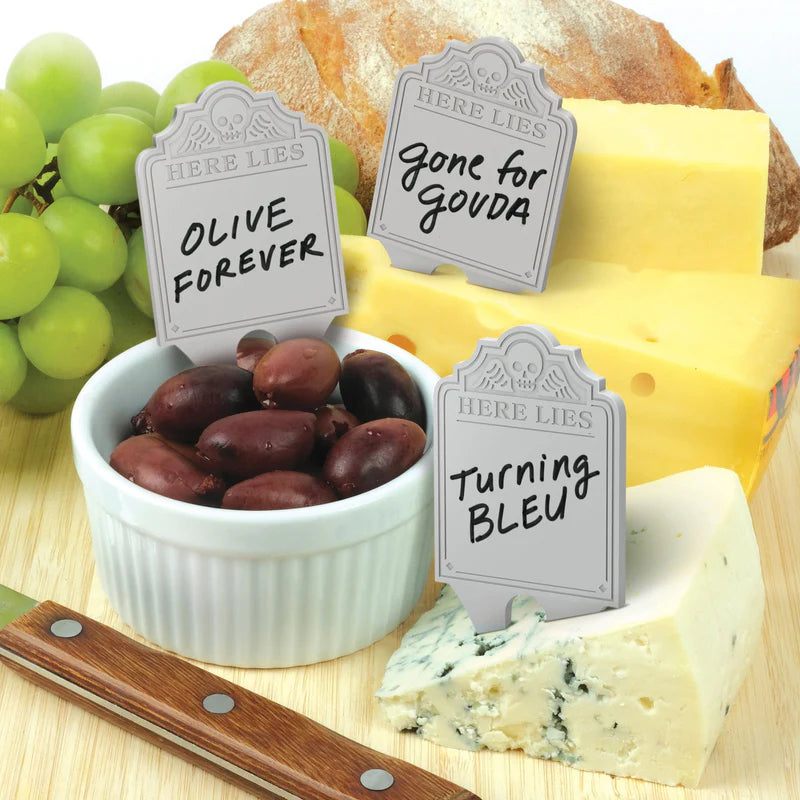 Fred Grave Markers - Reusable Food Signs for Picnics, Parties & Outdoor Events - Durable & Eco-Friendly Memorial Plaques for Graves & Gardens