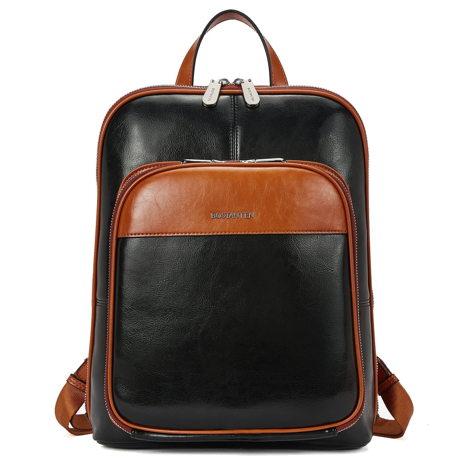 BOSTANTEN Genuine Leather Backpack Purse for Women - Stylish Laptop Backpack, College School Bag, Travel Backpack, Work Commuter & Everyday Use