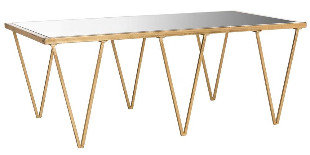 SAFAVIEH Arlene Gold Coffee Table - Modern Living Room Furniture, Round Accent Table for Home Decor, Office & Lounge Use