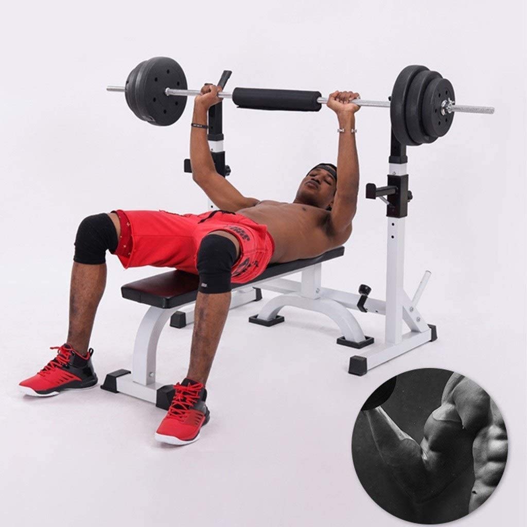 **Adjustable Weight Bench for Home Gym - Heavy Duty Bench Press & Squat Rack with Barbell Holder - Perfect for Strength Training, Bodybuilding & Fitness Workouts**    *(Use Case: Ideal for home workouts, strength training, bodybuilding, and full-body fitness routines. Perfect for bench press, squats, and weightlifting exercises.)*