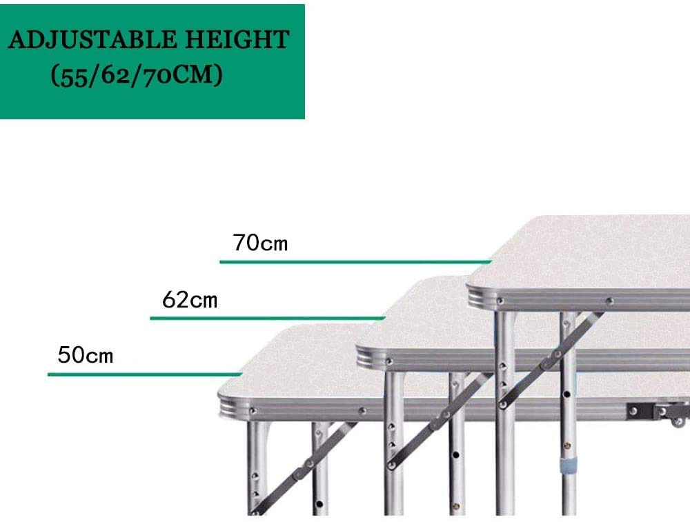 4ft Aluminum Folding Table - Lightweight Portable Camping, Picnic, BBQ, Office & Outdoor Use - Perfect for Backyard, Beach, Tailgating & More