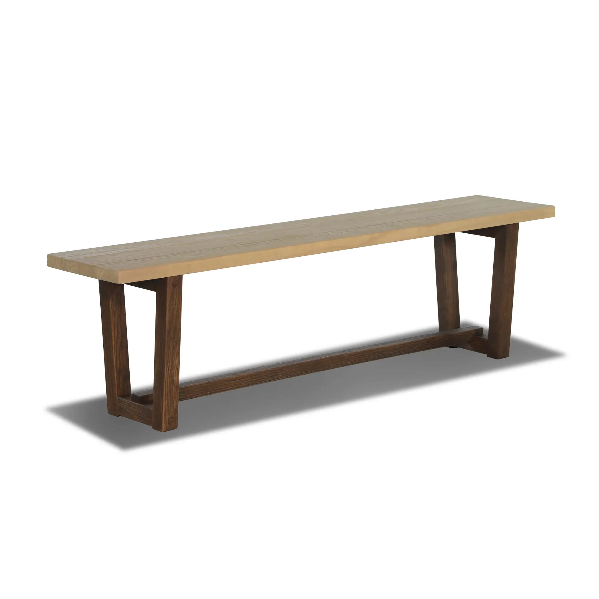 Solid Wood Bench - Cascais Style Handcrafted Wooden Bench for Patio, Garden, or Entryway - Durable & Weather-Resistant Outdoor Seating