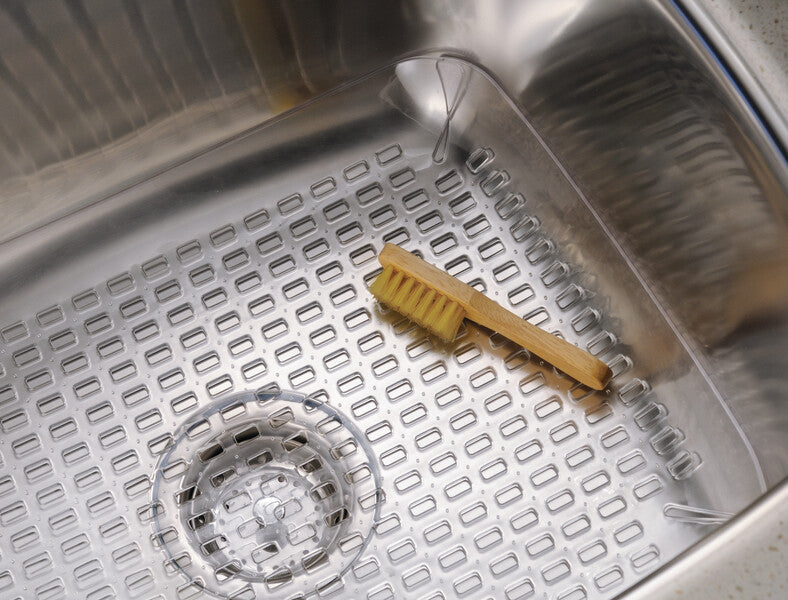 Contour Adjustable Sink Mat - Clear or Grey - Perfect for Kitchen, Bathroom & Utility Sinks - Non-Slip & Customizable Fit