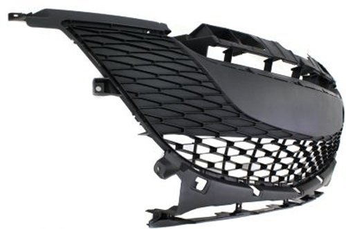 2010-2011 Mazda 3 Textured Dark Gray Bumper Grille Replacement Part MA1036112 - Perfect for Car Restoration & Customization Projects
