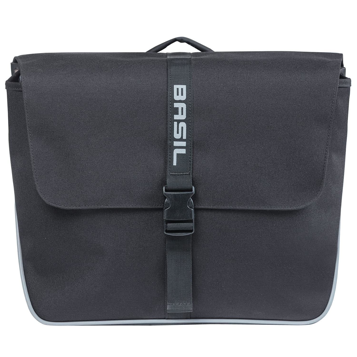 Basil Double Bicycle Pannier Bag Forte MIK Black - 35L Waterproof Bike Storage for Commuting & Touring | Perfect for Groceries, Work Gear & Outdoor Adventures