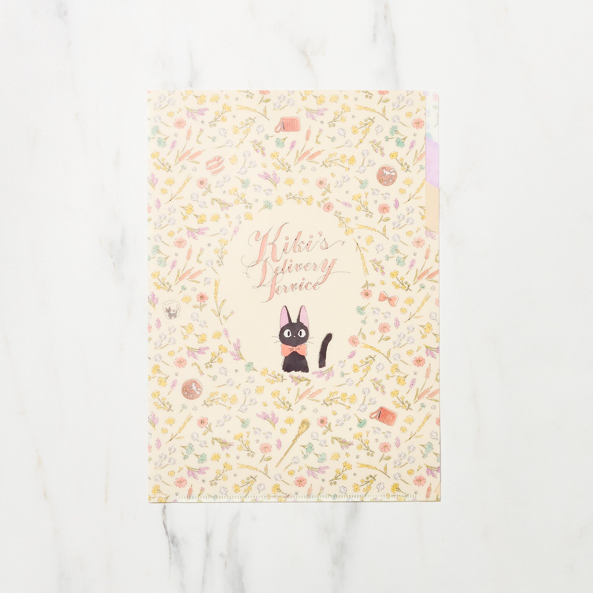Kiki's Delivery Service 3-Pocket Clear File Folder - Anime Stationery Organizer for School, Office & Home Use | Official Movic Merchandise