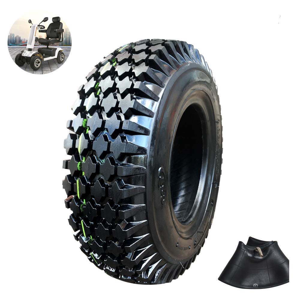4.10/3.50-6 Electric Scooter Tires - Non-Slip Inner & Outer Tires with Thickened Wear-Resistant Tread - Durable Strong Replacement for Mobility Scooters, Utility Carts & Light Trucks - Perfect for Outdoor Use & Rough Terrains