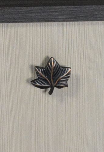 Ivy Leaf Cabinet Knob - Oil Rubbed Bronze Finish - Vintage Style Drawer Pulls for Kitchen & Bathroom Hardware Upgrade