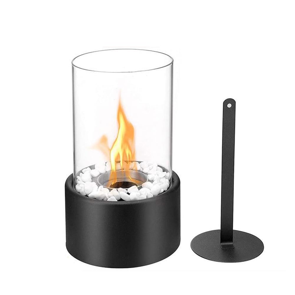 Portable Fire Bowl Pot - Outdoor Tabletop Ethanol Fireplace for Patio, Deck, Camping & Backyard - Ventless Fire Pit for Cozy Ambiance