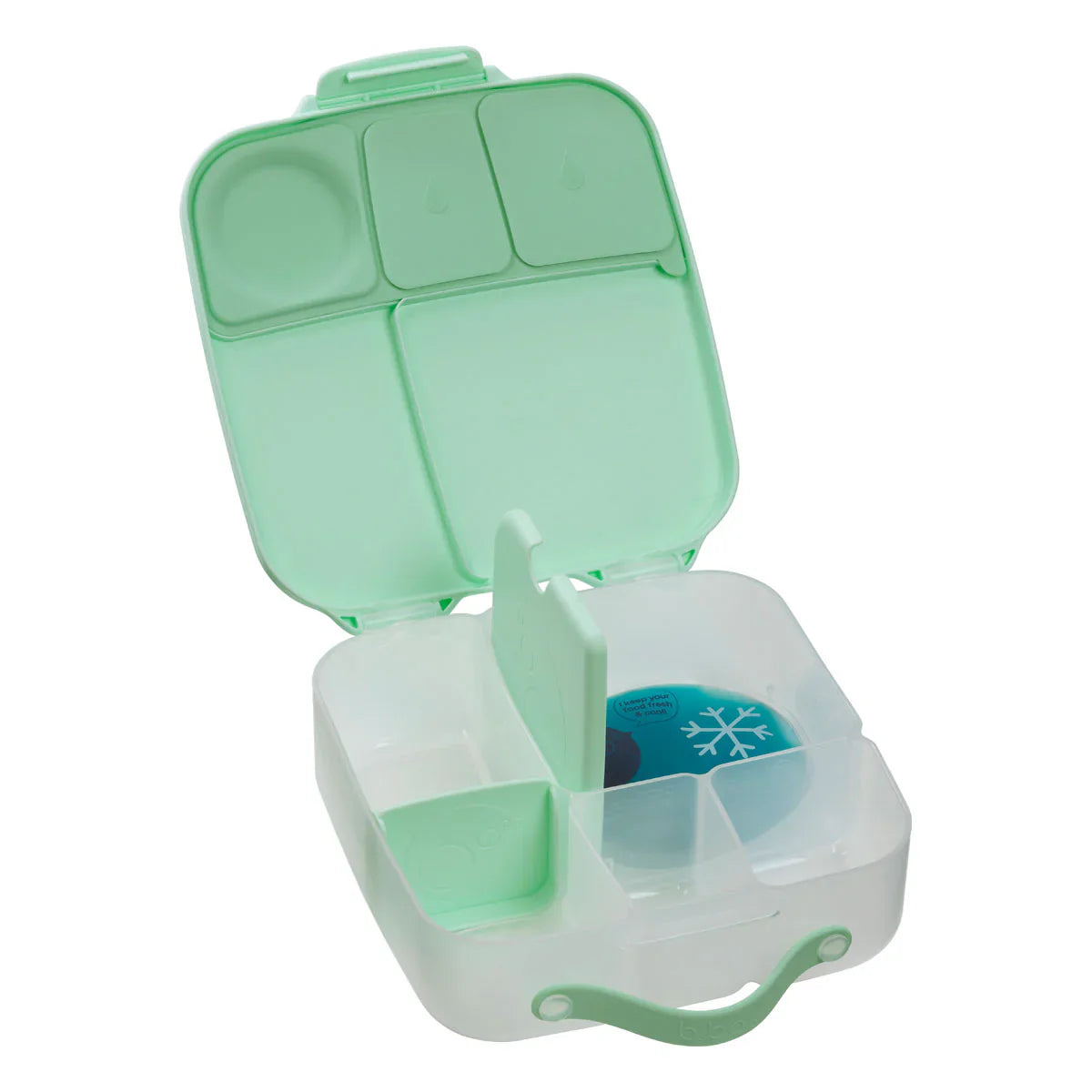 b.box MINI Lunch Box for Kids - Insulated Food Container with Leak-Proof Lid, BPA-Free, Spearmint Green - Perfect for School Lunches, Picnics & On-the-Go Meals