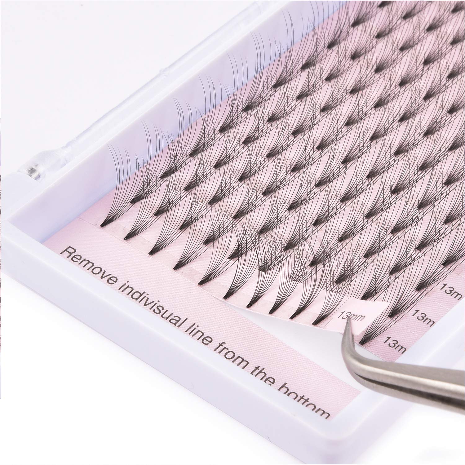 Russian Volume Premade 10D Fans Eyelash Extensions - 0.07mm Thickness, D Curl, 13mm Length - Perfect for Bridal, Party & Special Occasion Makeup