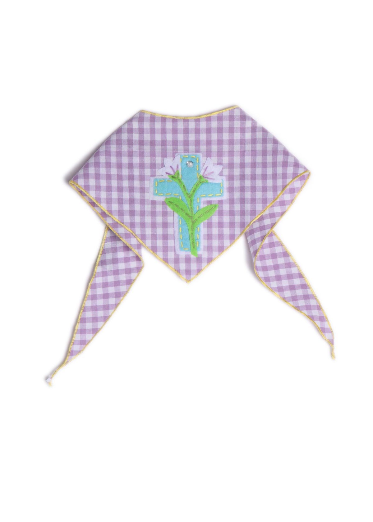 Easter Dog Bandanas with Cross & Lilies Design - 100% Cotton Pet Bandana for Medium to Large Dogs - Perfect for Easter Sunday, Spring Walks & Holiday Photos