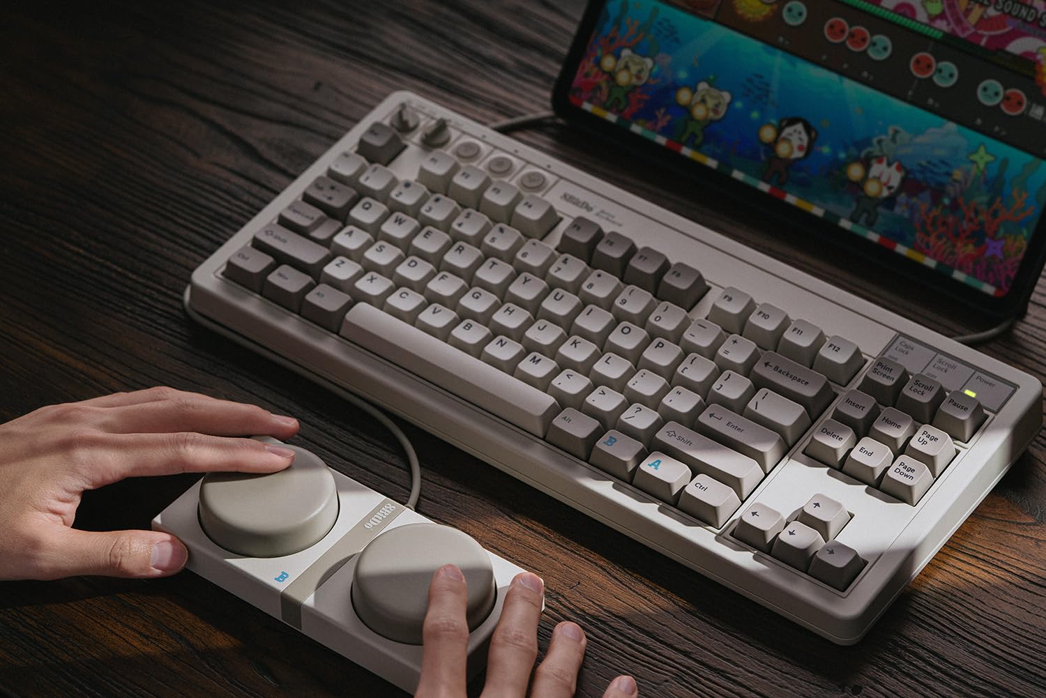 8BitDo Retro Mechanical Gaming Keyboard - Bluetooth, 2.4G, USB-C Hot Swappable 87-Key Keyboard with Dual Programmable Buttons for Windows, Android, Mac (M Edition) | Perfect for Retro Gaming, Office Work & Typing Enthusiasts