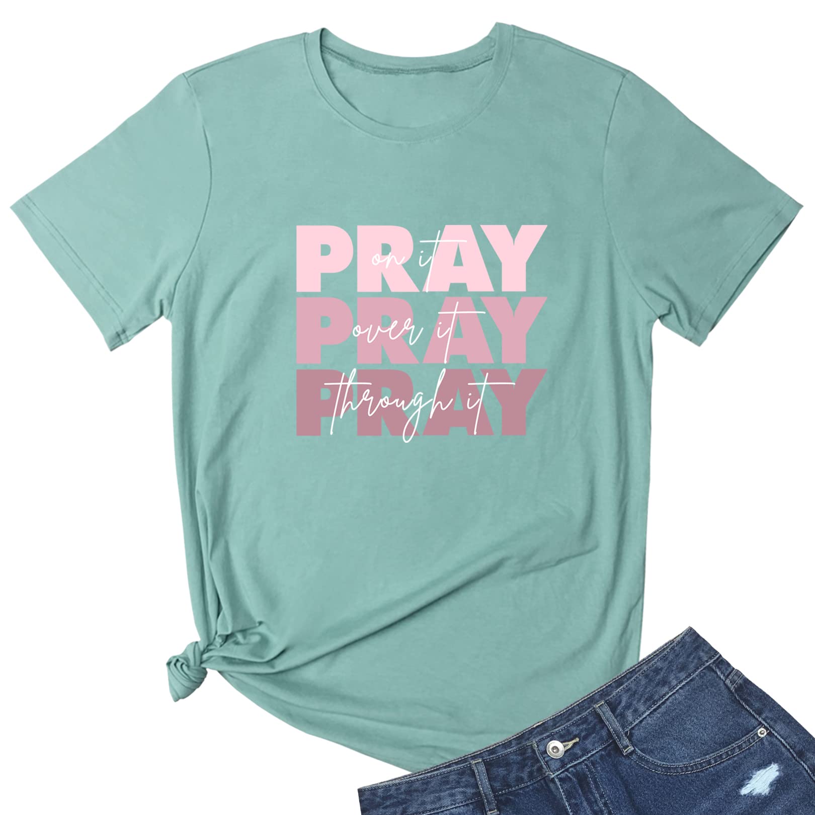 LOOKFACE Women's Short Sleeve Graphic Tees - Cute Cotton T-Shirts for Casual Wear, Summer Outfits & Street Style Fashion