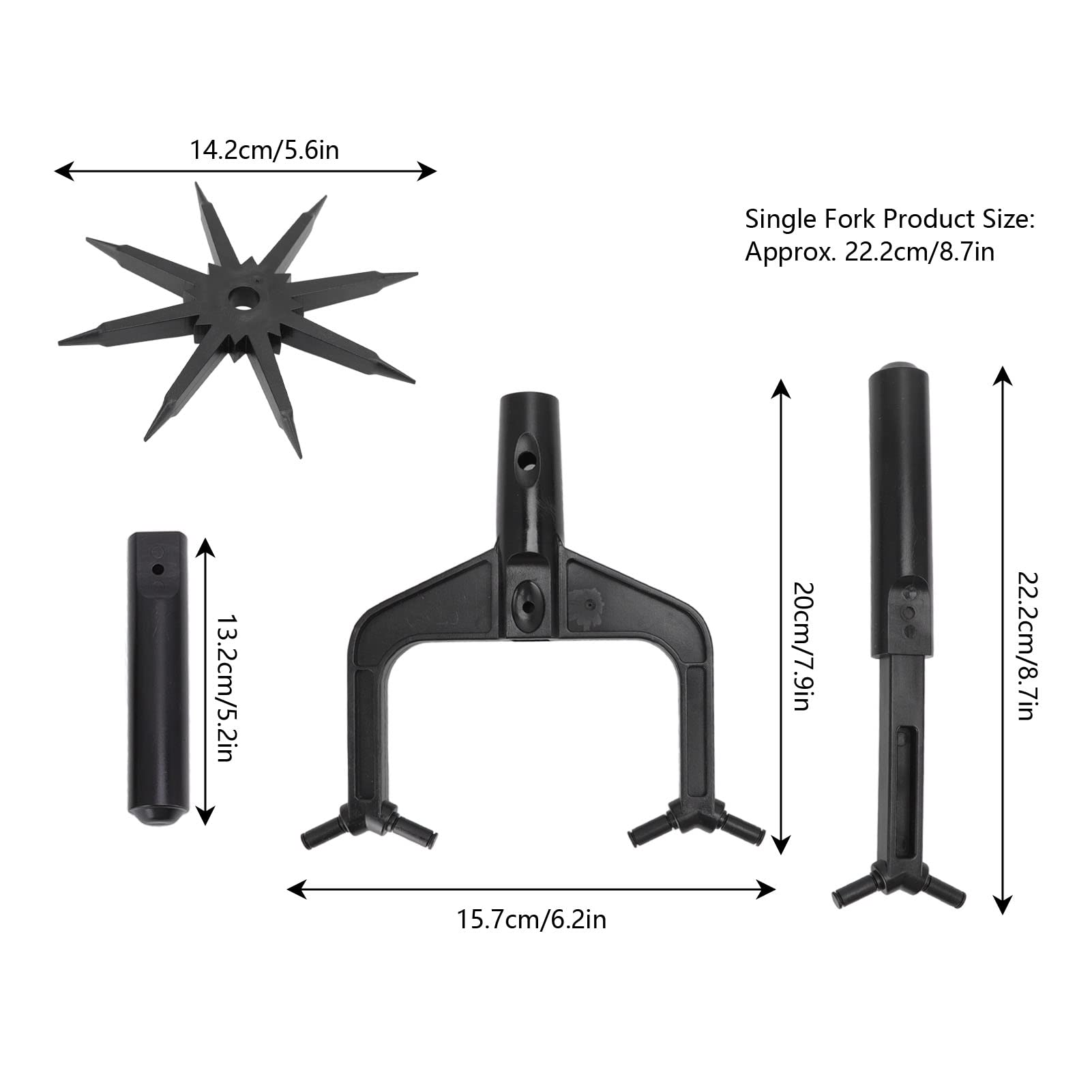 Fdit 2-in-1 Garden Cultivator & Rotary Tiller - Aerating Soil Scarifier for Lawn Care, Flower Beds & Vegetable Gardens - Perfect for Soil Turning, Weeding & Garden Maintenance