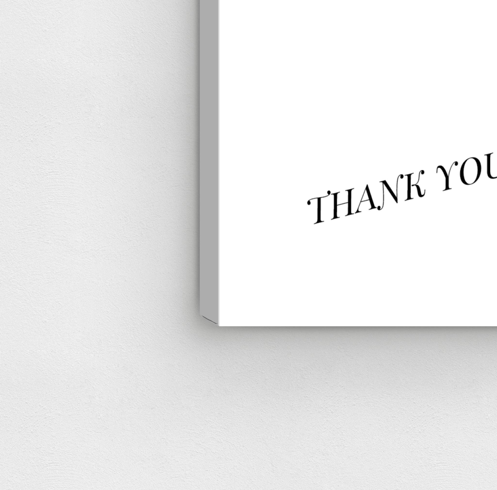 Oliver Gal Artist Co. Thank You Board Wall Art - 36x24 Inch Typography Canvas Print in White & Black | Inspirational Home Decor for Living Room, Office & Gift Giving