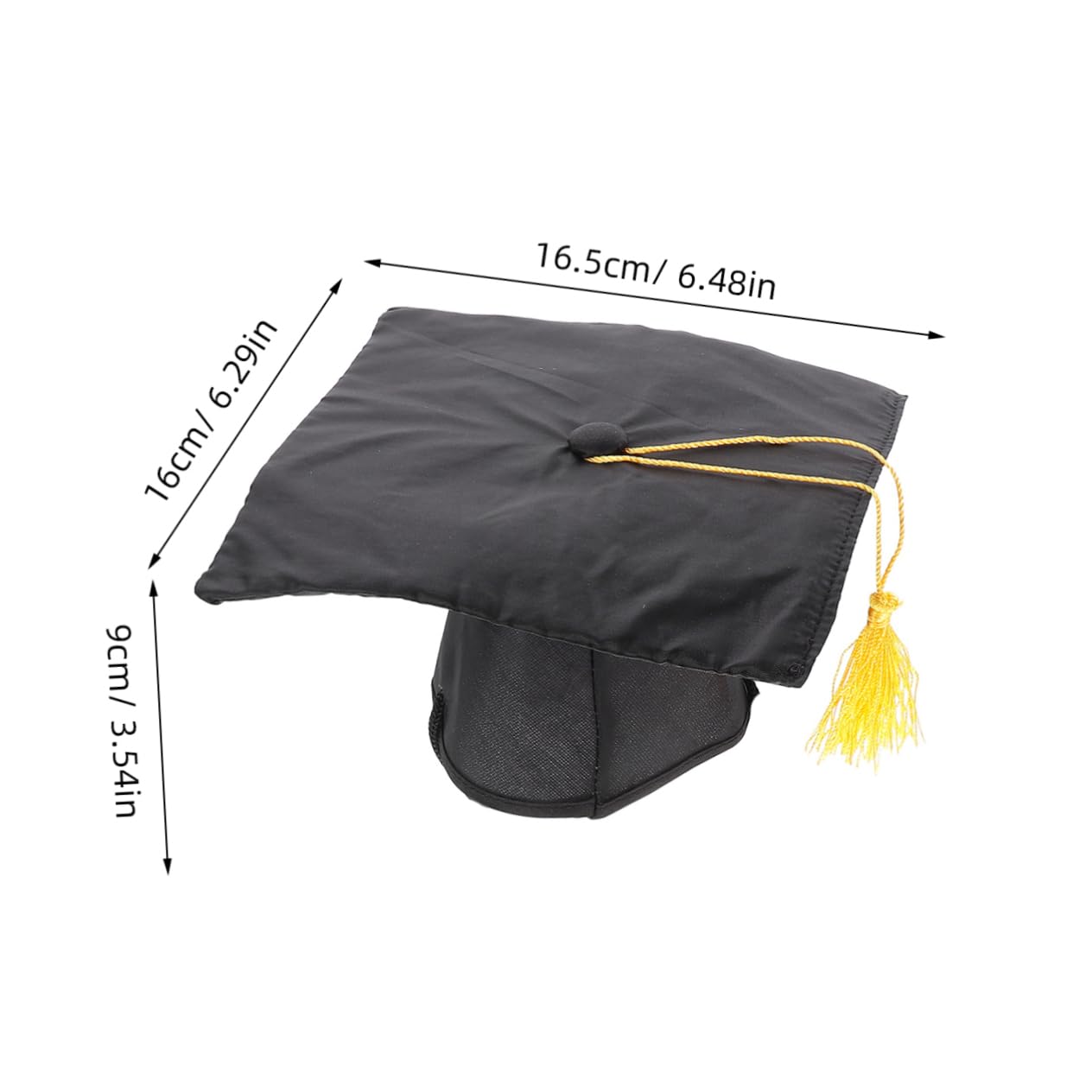 Dog Graduation Cap for Small Dogs - Puppy Graduation Hat for Chihuahua & Toy Breeds - Black Pet Party Accessory - Perfect for Graduation Ceremonies, Birthday Parties & Photo Shoots