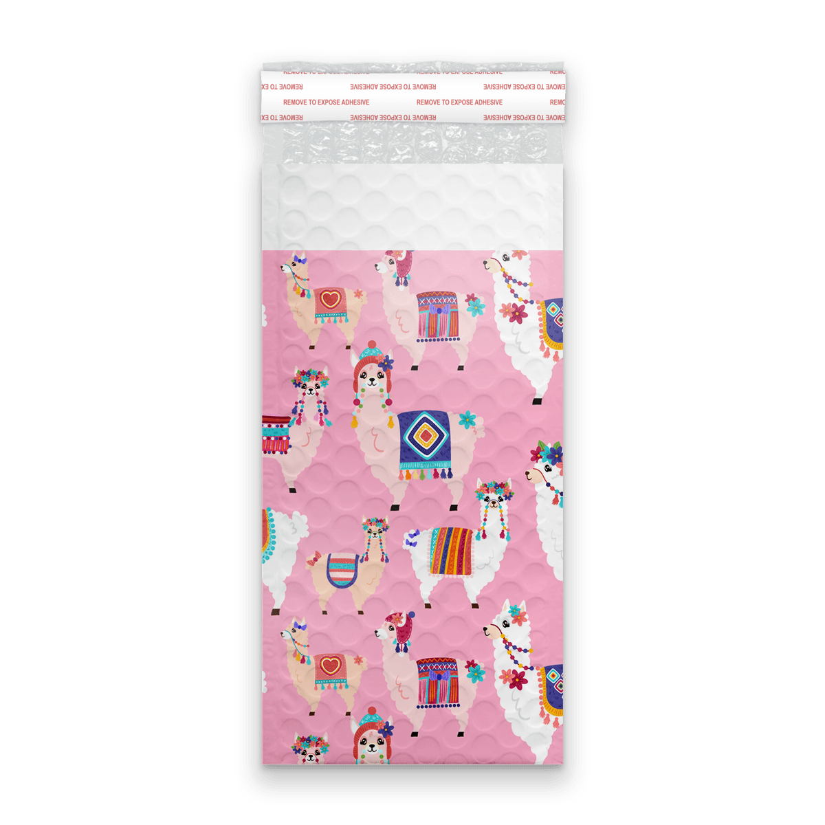 4x8 Inch Self-Seal Bubble Mailers - Llamas Designer Poly Shipping Envelopes | Custom Padded Boutique Mailing Bags for Ecommerce, Small Business & Online Stores | Perfect for Shipping Jewelry, Crafts & Fragile Items