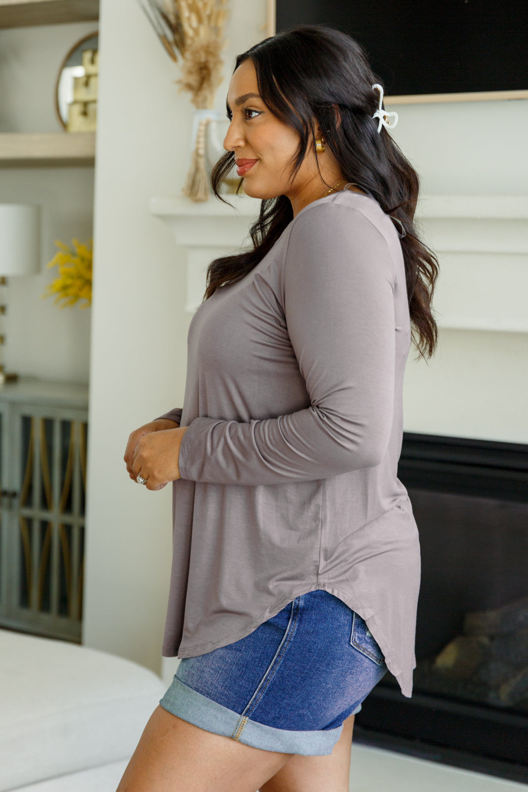 Me Time Long Sleeve Top Women's Comfortable Casual Shirt for Yoga, Lounge & Everyday Wear | Soft Breathable Fabric