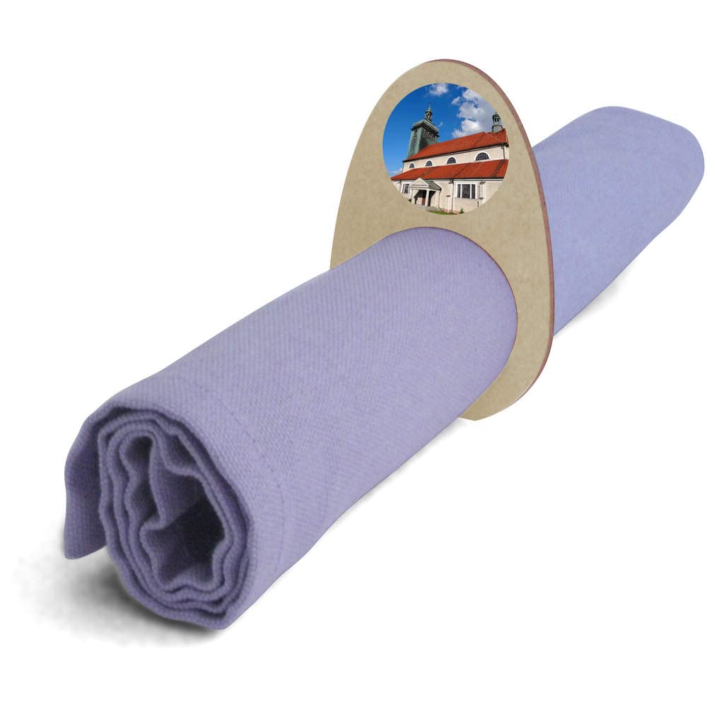 Azeeda Set of 5 Wooden Napkin Rings for Church Weddings - Elegant Napkin Holders (NR00004505) - Perfect for Wedding Receptions, Holiday Dinners & Formal Table Settings