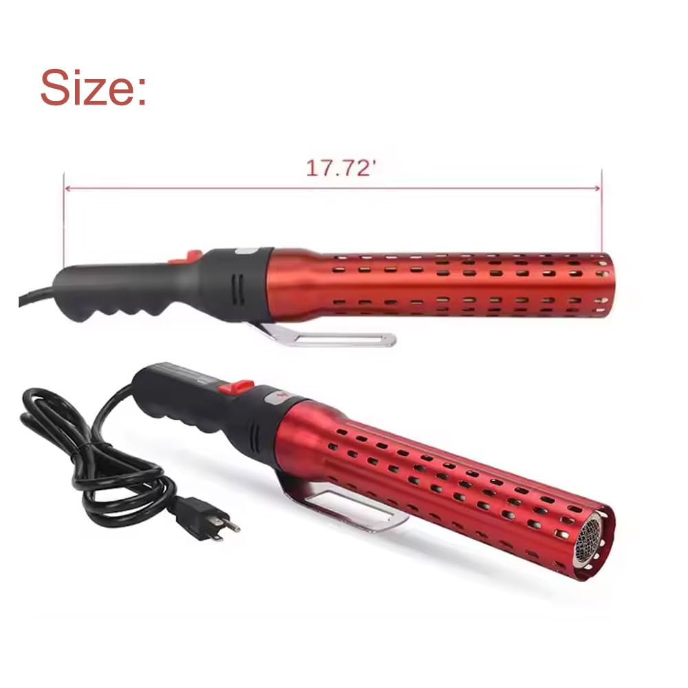 Electric Charcoal Starter & Fire Lighter - Fast Ignition for BBQ, Grill, Fire Pit & Fireplace - Red Chimney Fire Starter for Wood, Charcoal & Outdoor Cooking - Perfect for Camping, Backyard BBQs & Patio Gatherings