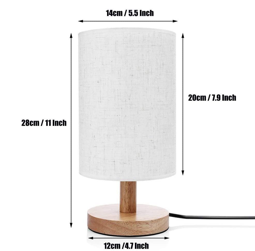 Super Sonic Bedside Night Light - Wood Base LED Table Lamp for Bedroom, Nursery, or Office - Perfect Room Decor & Thoughtful Gift Idea for Holidays & Birthdays