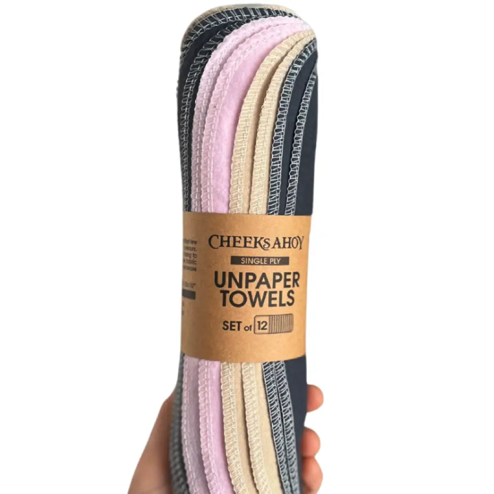 Cheeks Ahoy Reusable Non-Paper Towels | Eco-Friendly Kitchen Cloths for Cleaning, Dish Drying & Sustainable Living