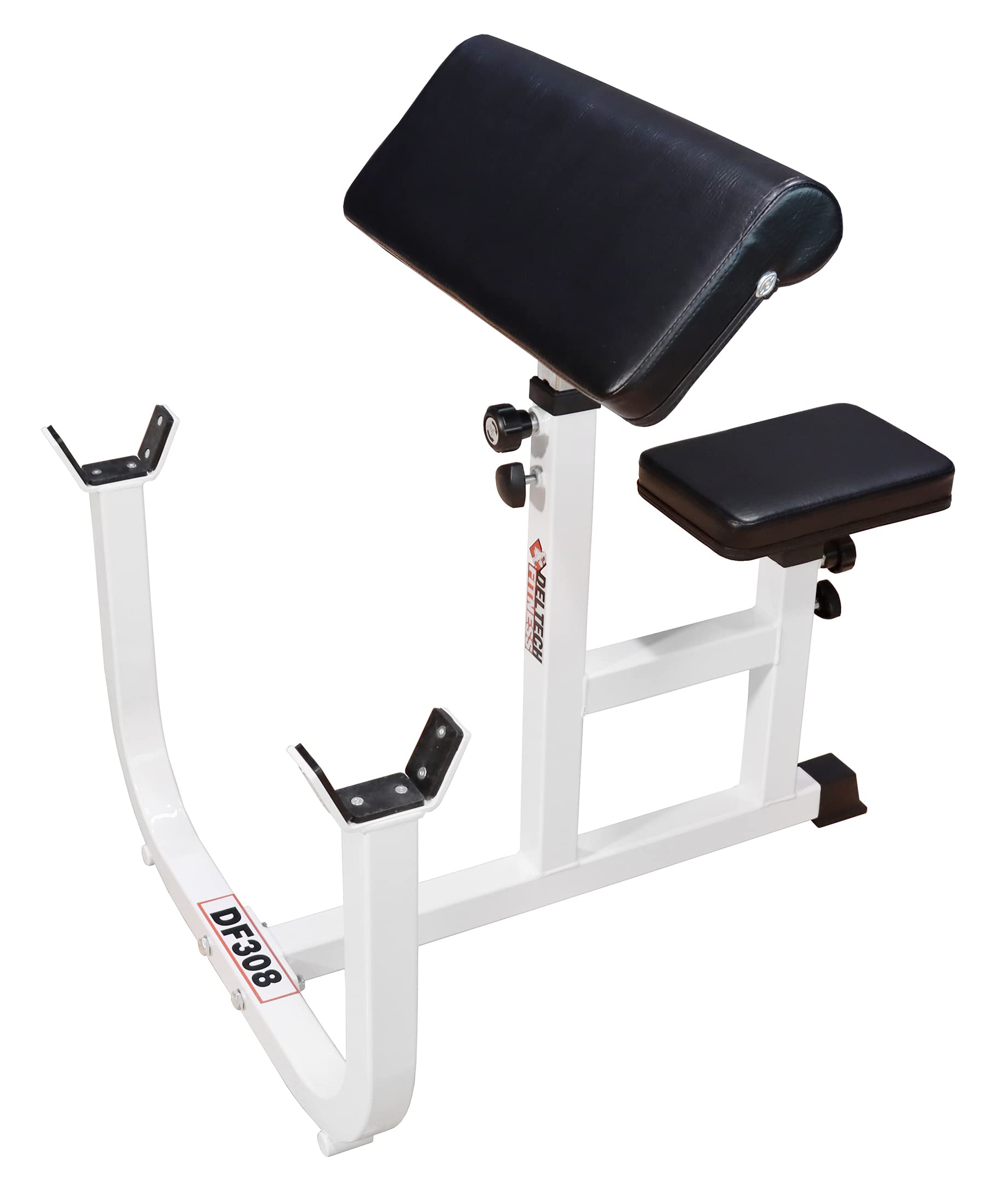 Deltech Fitness DF308 Preacher Curl Bench for Biceps Workout - Home Gym Equipment for Arm Strength Training & Muscle Building