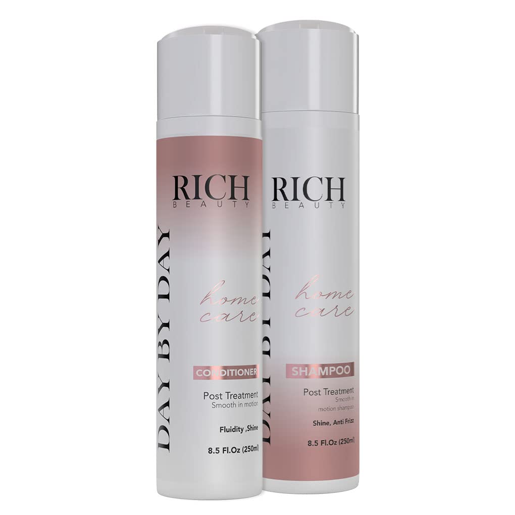 Keratin Treatment Shampoo & Conditioner Set - Prolongs Smoothness for Salon Hair at Home (8.5oz)