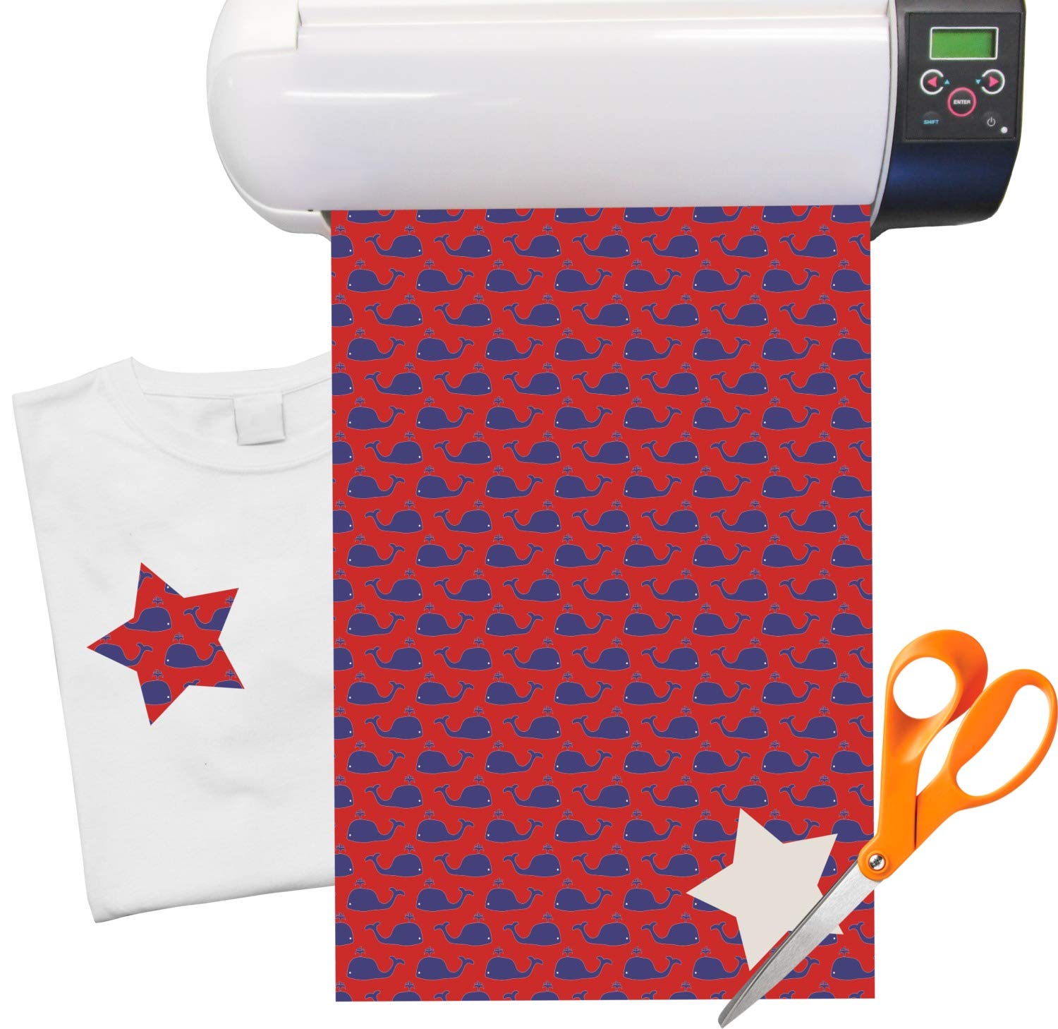 Premium Whale Heat Transfer Vinyl Sheet - 12