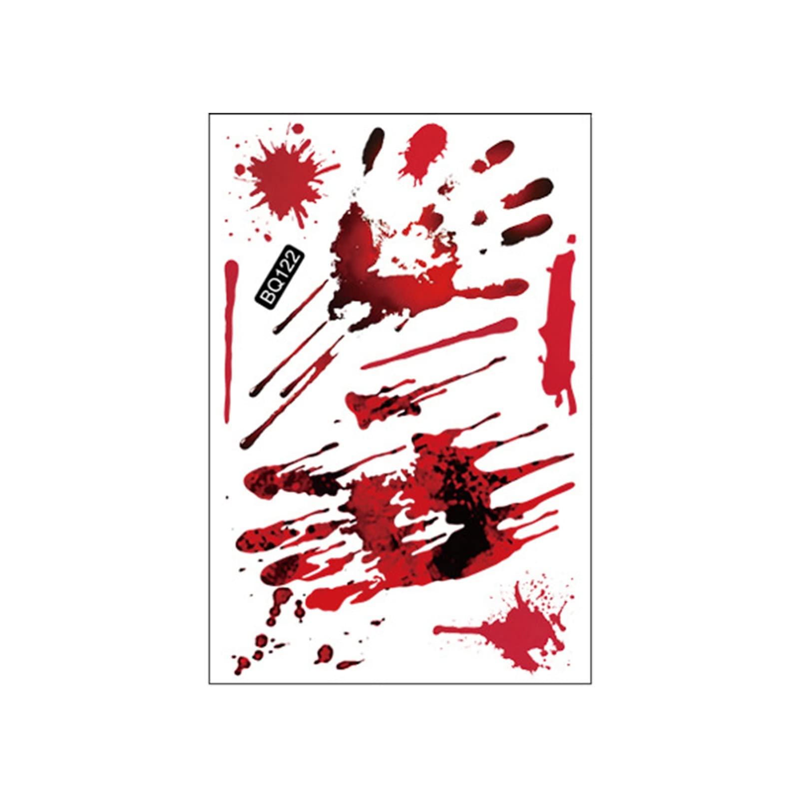 Scary Halloween Ghost Stickers - Creative Bloody Fingerprint Decals for Windows, Glass & Walls - Electrostatic Adhesive Home Decor for Party & Haunted House