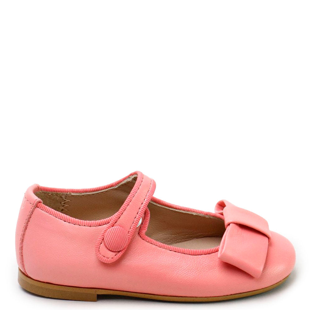 Coral Bow Mary Jane Shoes for Women - Elegant & Comfortable Flats for Girls, Weddings, Parties & Everyday Wear