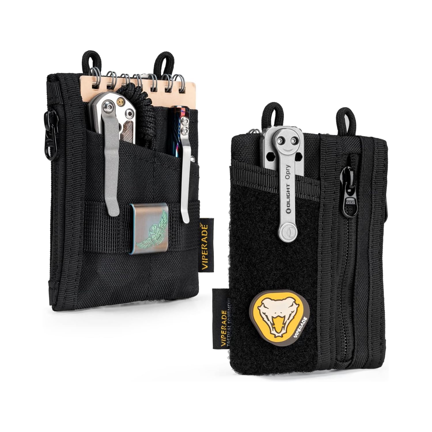 Viperade VE18-S EDC Pouch Mini Pocket Tool Organizer - 6 Pocket Compact Carry Pouch for Men, Multitool & Gear Storage | Perfect for Camping, Hiking & Everyday Carry (EDC) Essentials