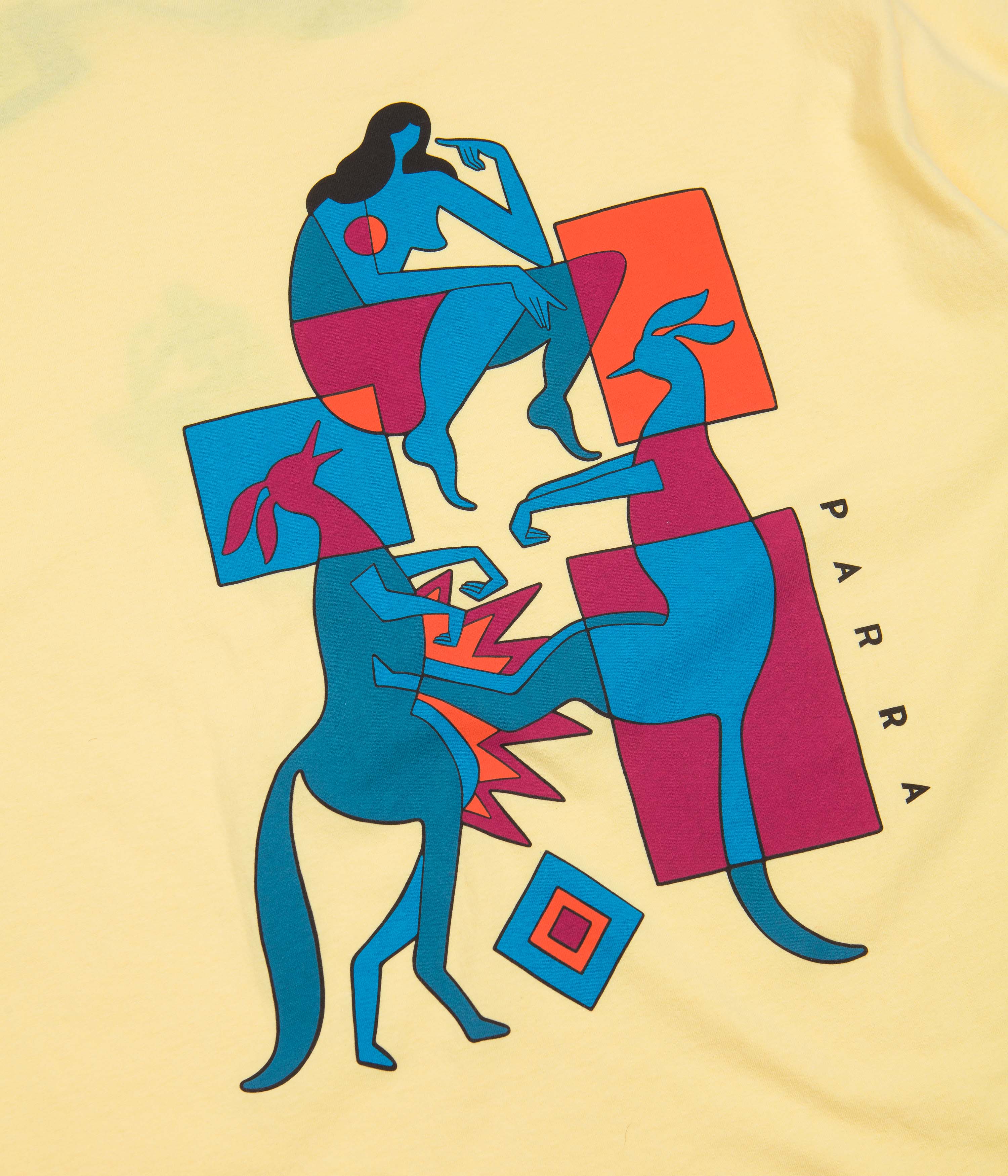 Parra Down Under Soft Cotton T-Shirt in Cream - Comfortable Casual Wear for Everyday Outfits & Street Style