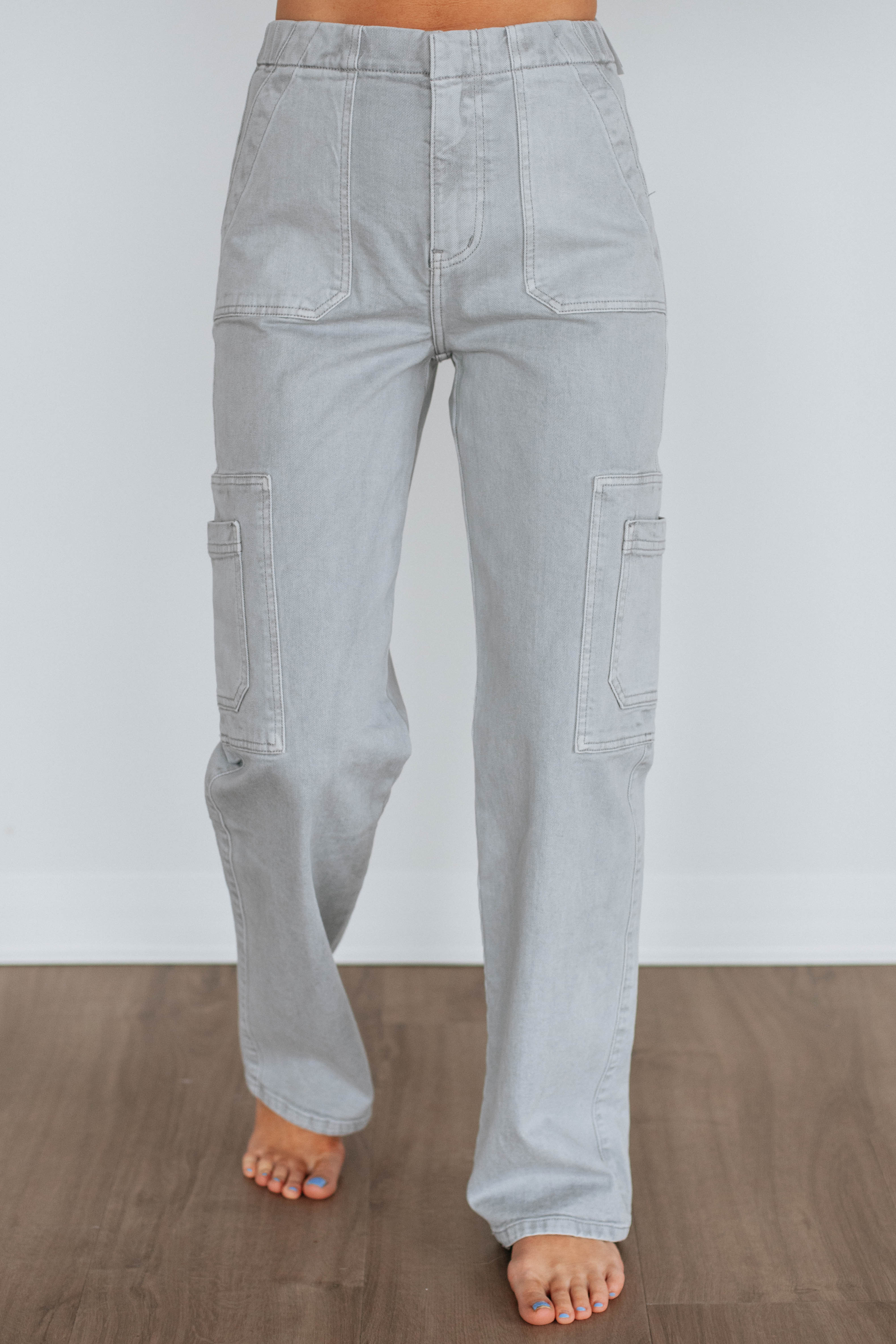 Aubrey KanCan High Waist Skinny Jeans for Women - Grey Stretch Denim Pants | Perfect for Casual Wear, Office & Night Out