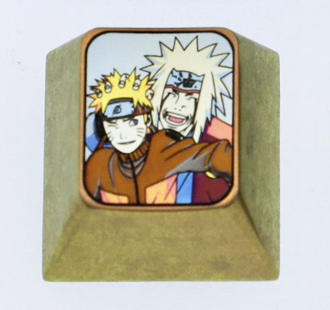 Naruto Anime Titanium Alloy Custom Keycaps - 1U/1.75U Metal Artisan Keycaps for Mechanical Keyboards | Perfect for Gaming, Typing & Anime Fan Collections